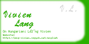 vivien lang business card